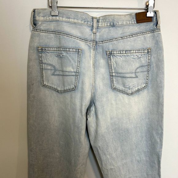 NWOT American Eagle Womens Skinny Jeans 12 Long 100% Cotton Raw Hem Distressed - Picture 10 of 16